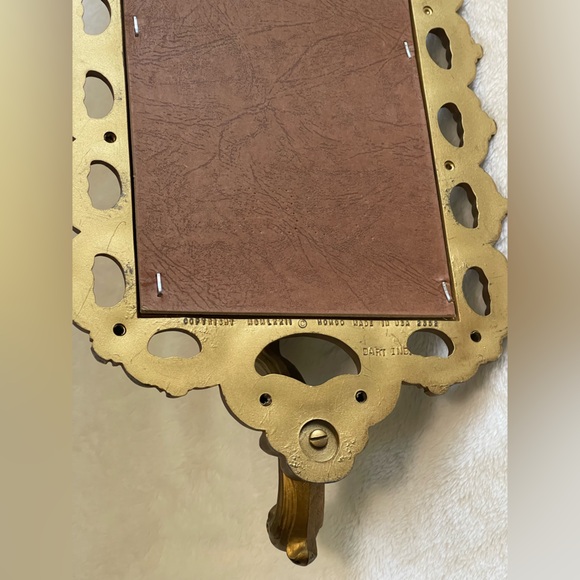 Vintage Homco Dart Wall Sconce Candle Holder Smoky Mirror gold tone - Picture 10 of 12